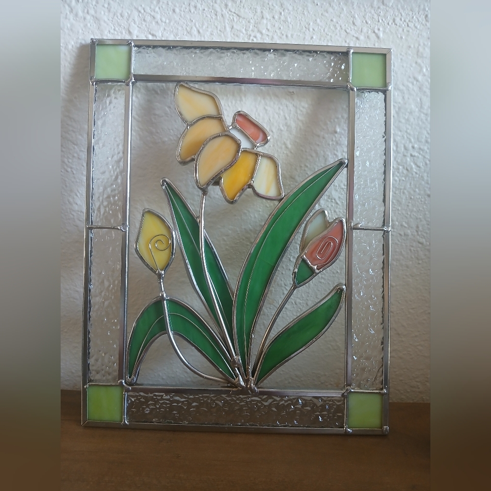 Daffodil Stained Glass Decor